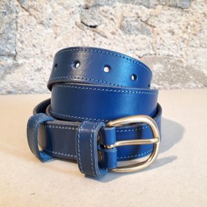 ceinture en cuir bleu jean 30 mm-3